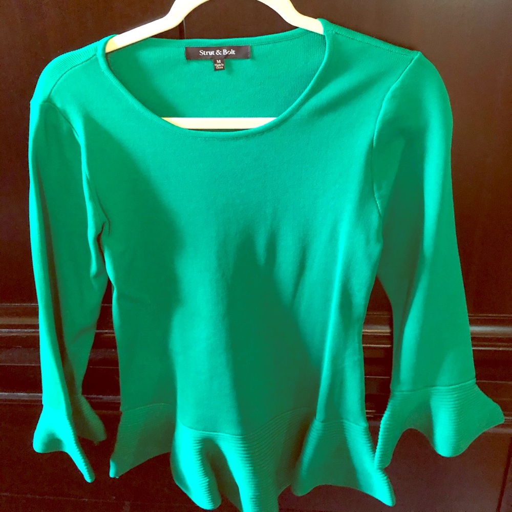 Knit Top Emerald Green